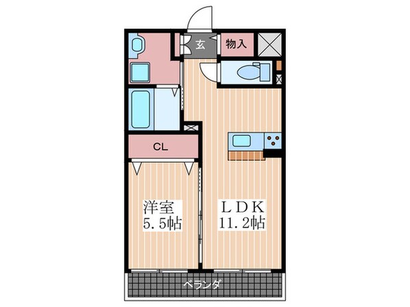 Rosso庚午の物件間取画像